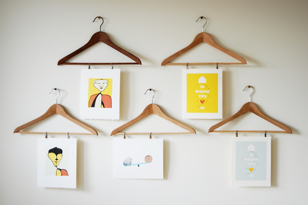Wall art, coat hangers, DIY, Neutral wall art