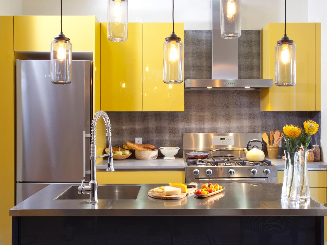 Yellow Kitchen, Kitchen Lighting
